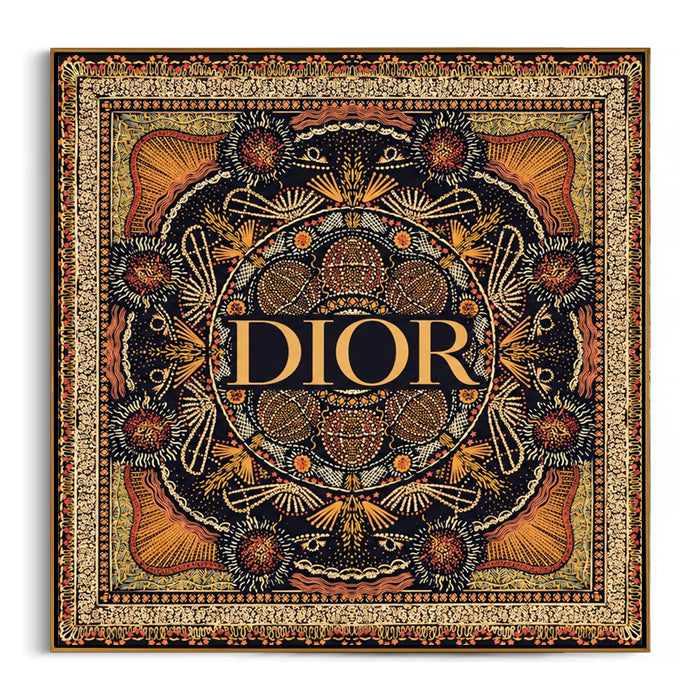 black & gold ornate canvas wall art