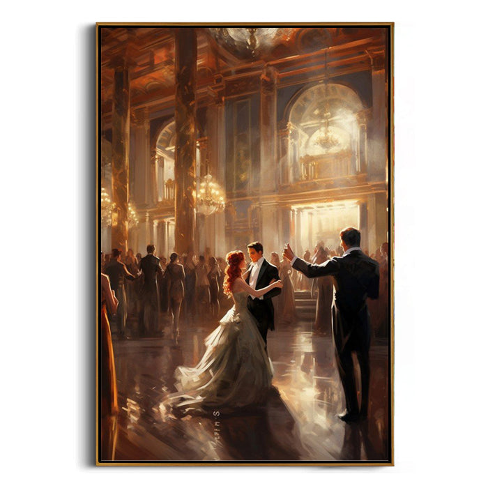 elegant ballroom dance canvas wall art