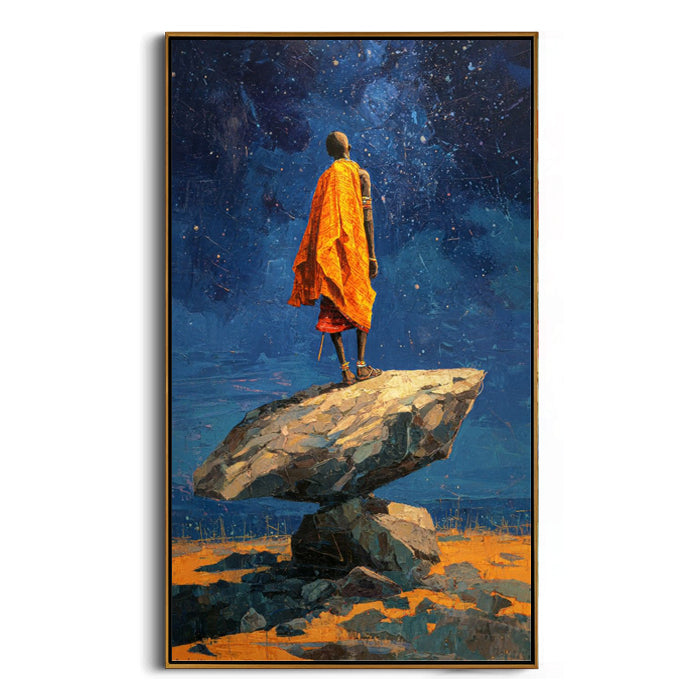 night sky stargazer framed canvas art