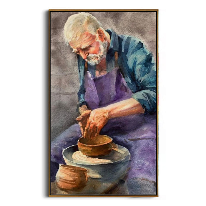 pottery artisan framed canvas art