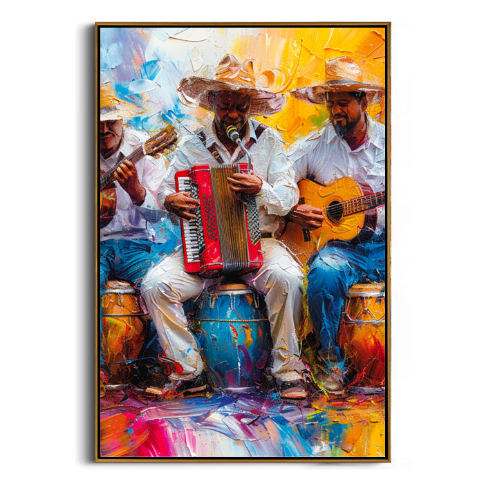 latin folk band canvas wall art
