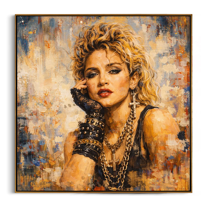 80s pop style woman portrait wall art