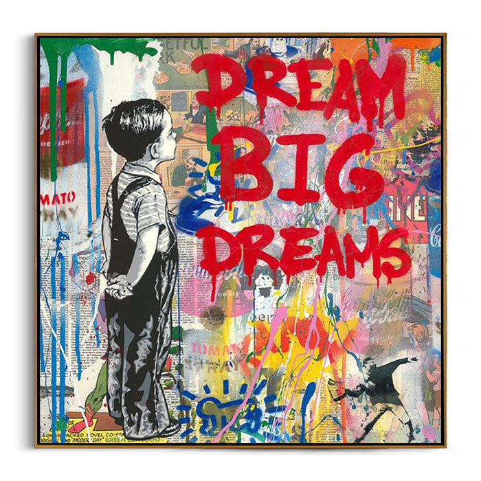 motivational street art framed canvas art