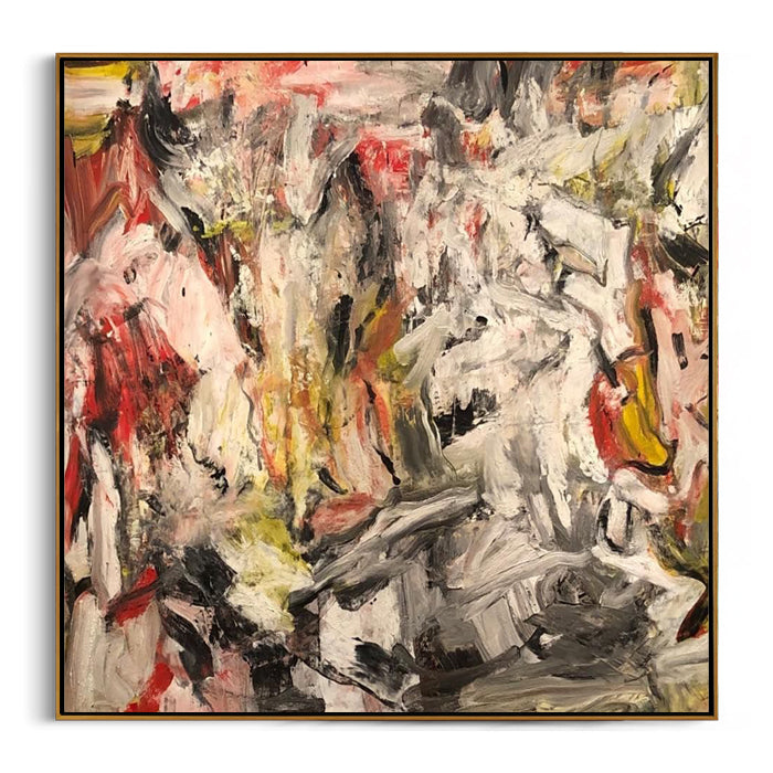 large action painting framed canvas art