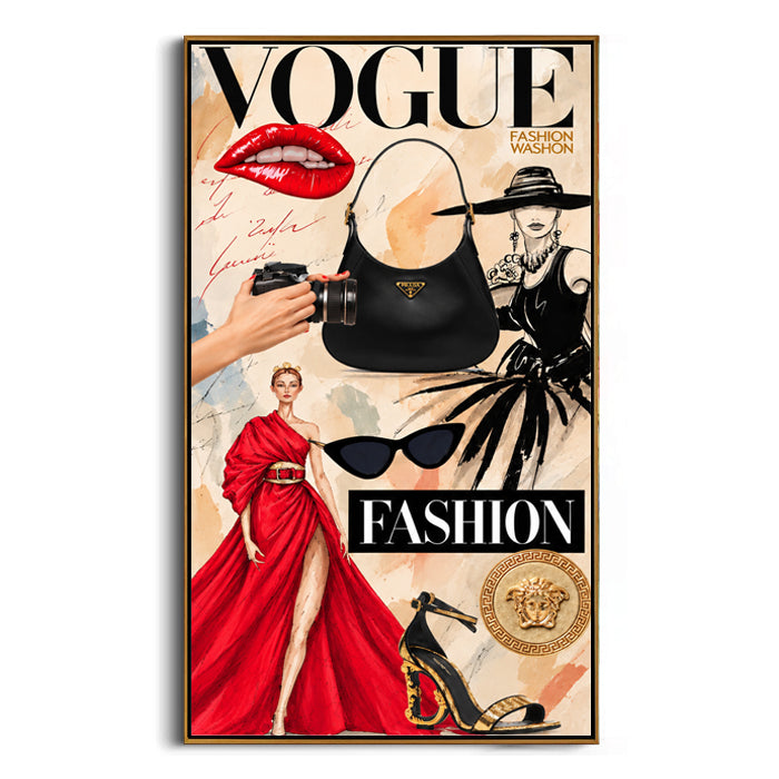 glamour editorial style poster for modern interiors