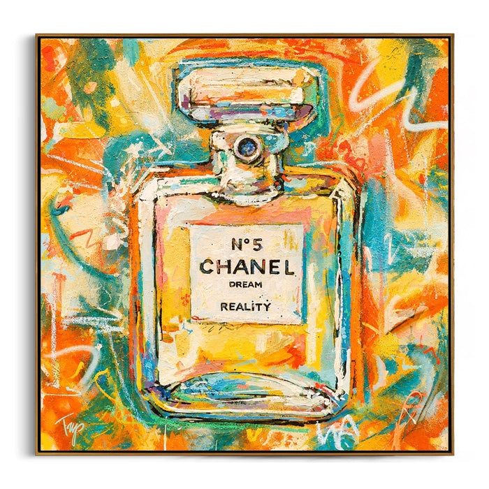 luxury perfume bottle canvas wall art