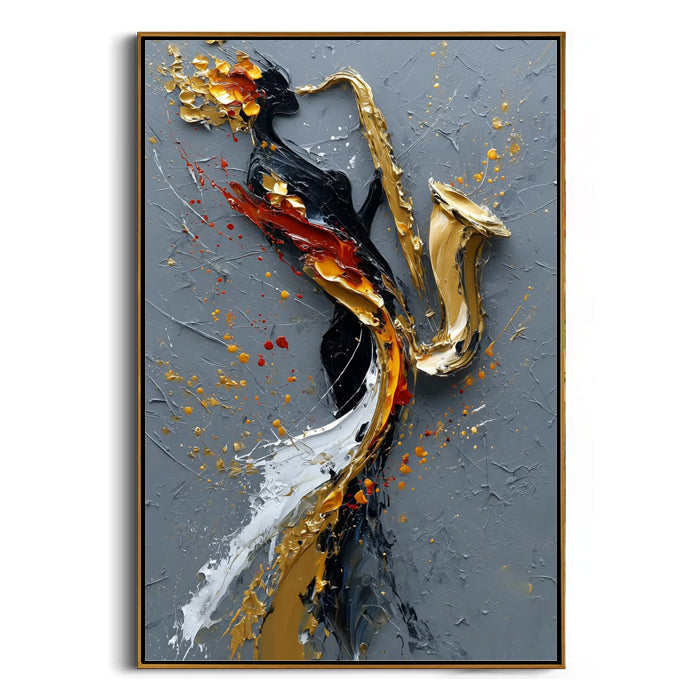 abstract saxophone canvas wall art