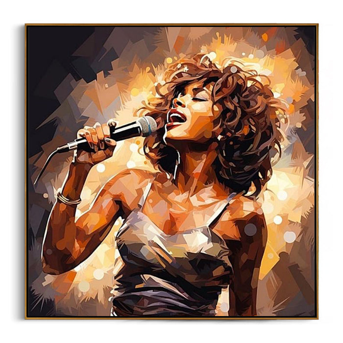 female singer canvas wall art