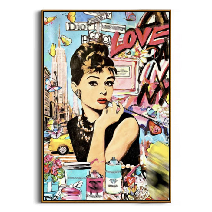 fashion pop art framed canvas art