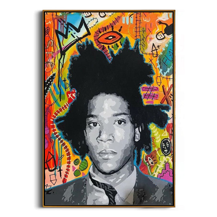 street art portrait framed canvas art