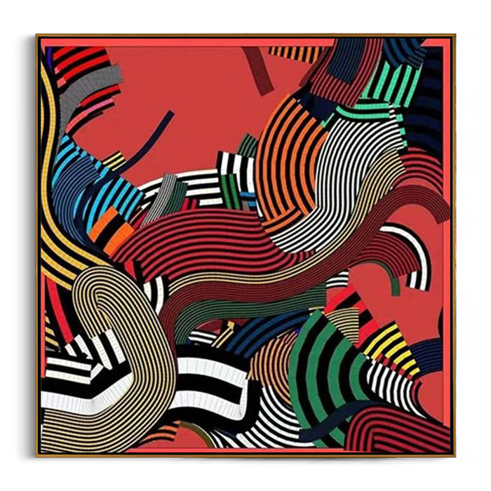 modern geometric framed canvas art