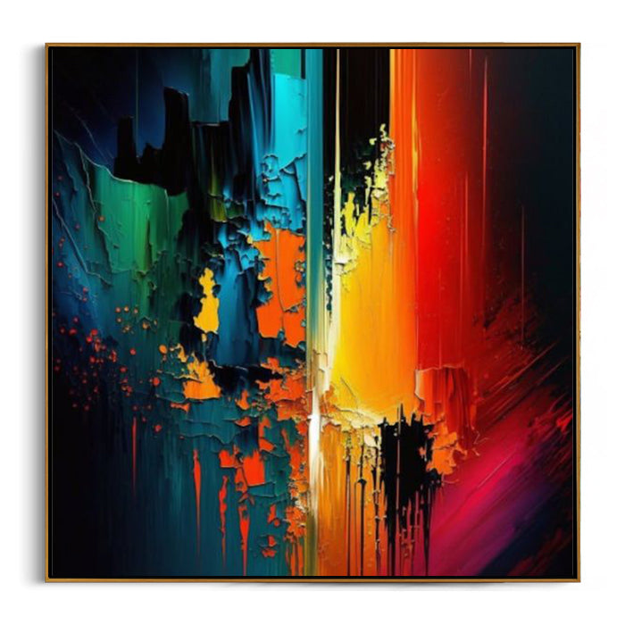 neon color burst wall decor