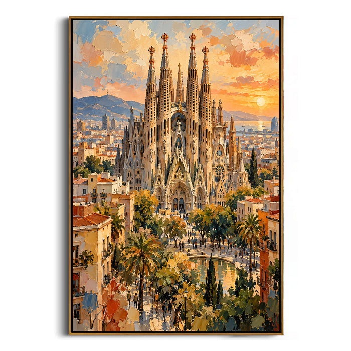 barcelona-sagrada-familia-canvas-painting-frame