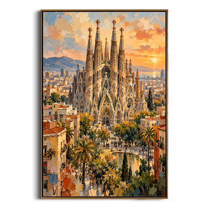 barcelona-sagrada-familia-canvas-painting-frame