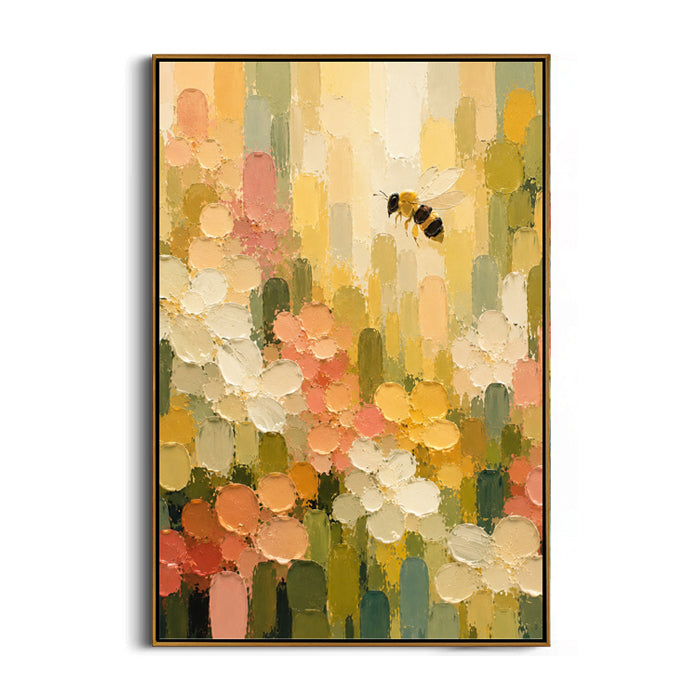 bee-wildflower-canvas-wall-art-frame