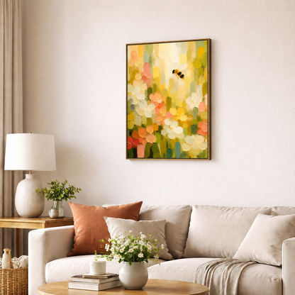 bee-wildflower-canvas-wall-art