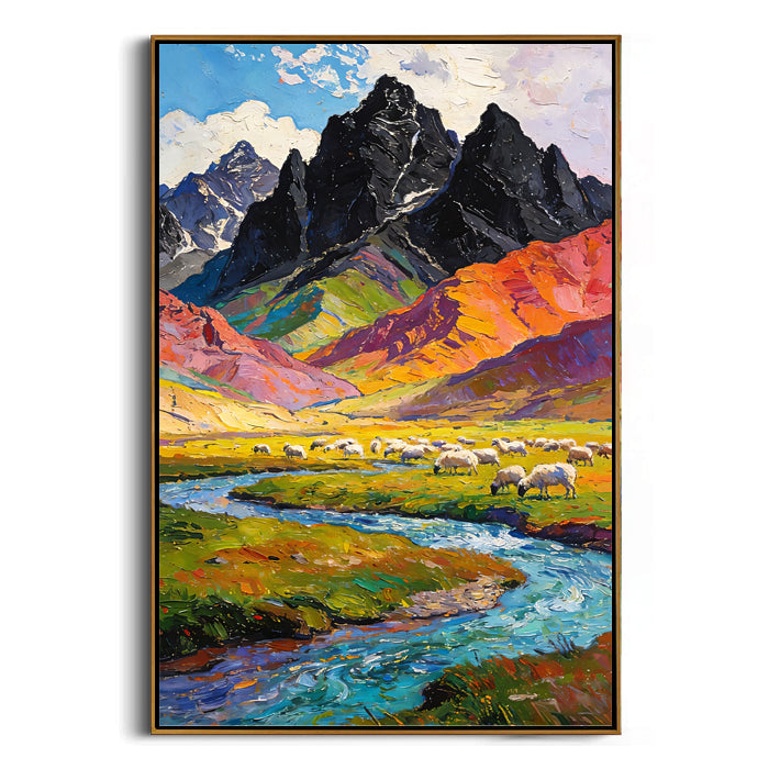 colourful-mountain-landscape-canvas-painting-frame