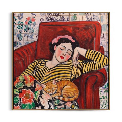 cozy-cat-nap-canvas-wall-art-frame