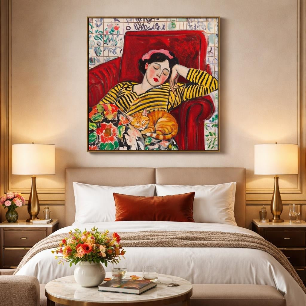 cozy-cat-nap-canvas-wall-art-painting