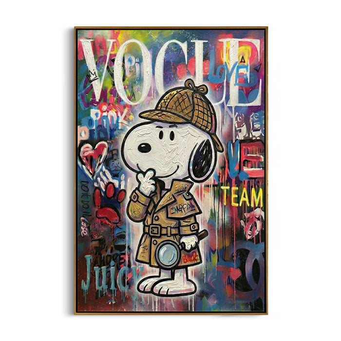 detective-snoopy-pop-art-canvas-wall-art-frame