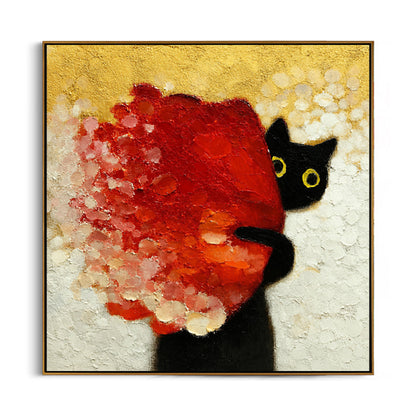 elegant-black-cat-canvas-wall-art-frame