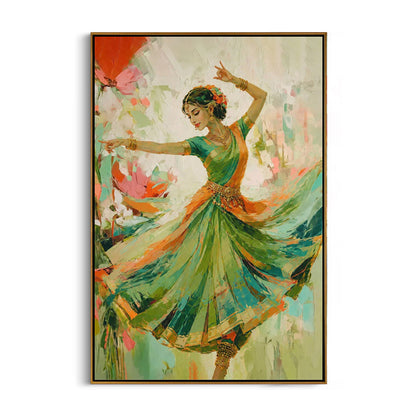 elegant-indian-classical-dancer-canvas-wall-art-frame
