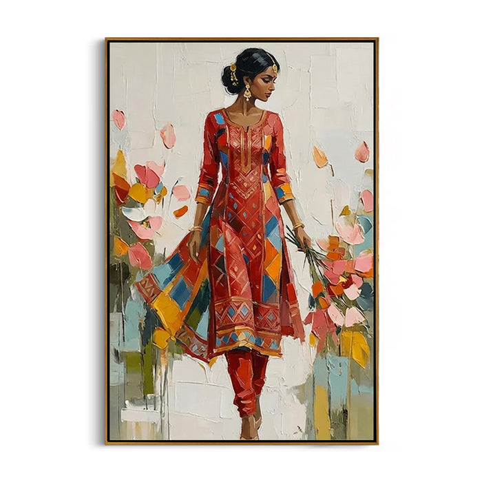 elegant-indian-woman-canvas-wall-art-frame