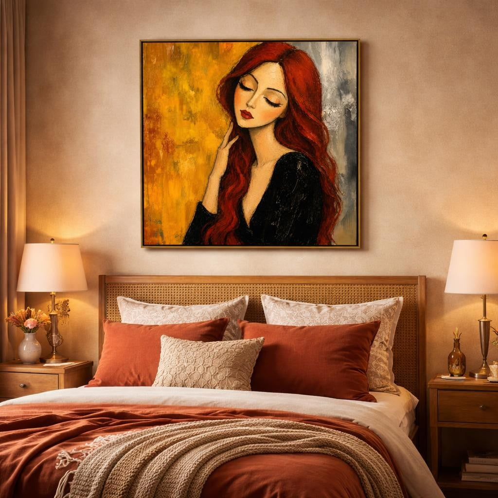 elegant-red-hair-woman-canvas-wall-art