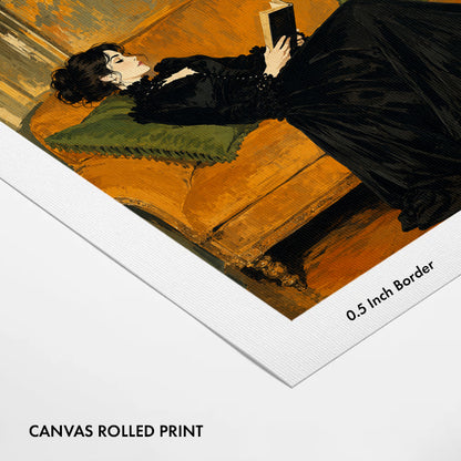 elegant-woman-book-reading-canvas-wall-art-print