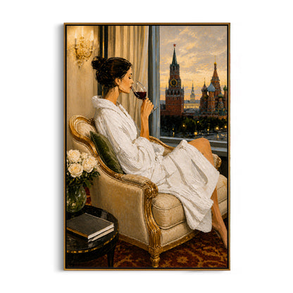 elegant-woman-with-wine-wall-art-frame
