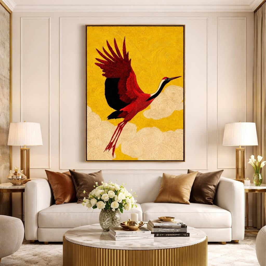 flying-red-crane-canvas-wall-art-painting