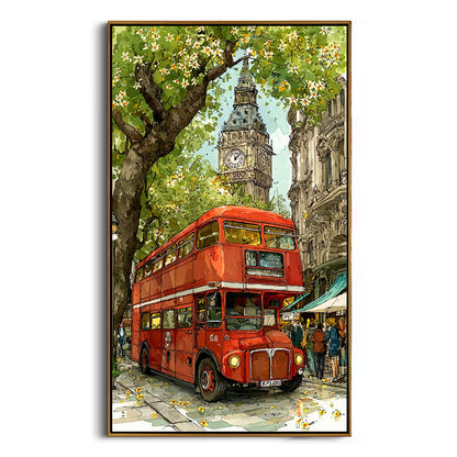 london-big-ben-red-bus-canvas-painting-frame