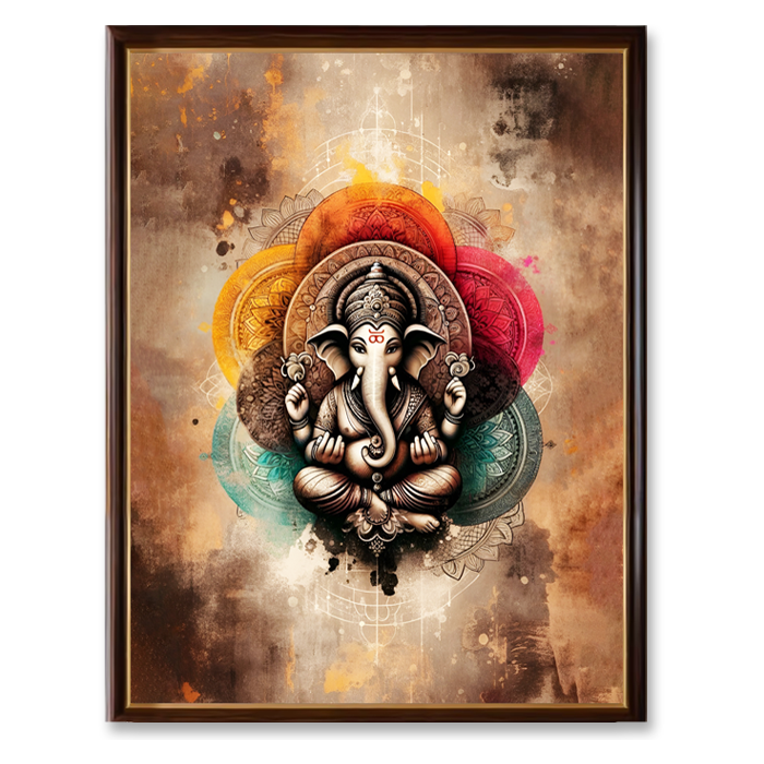 lord ganesha canvas wall art print