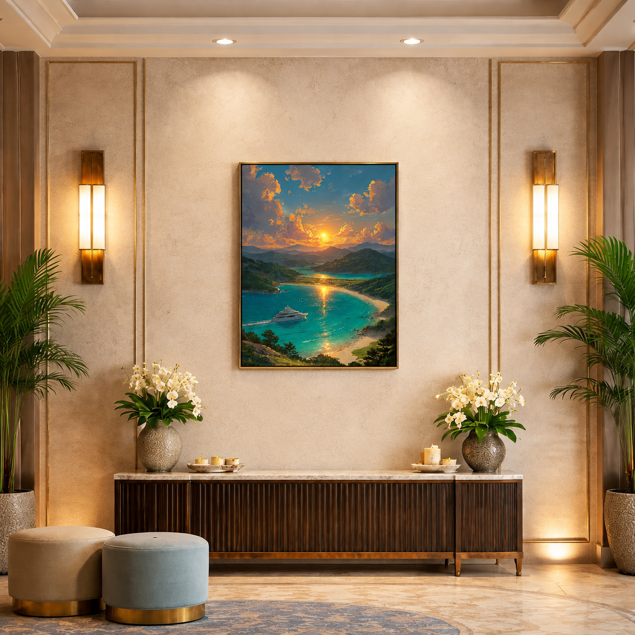 luxury-coastal-sunset-canvas-wall-art