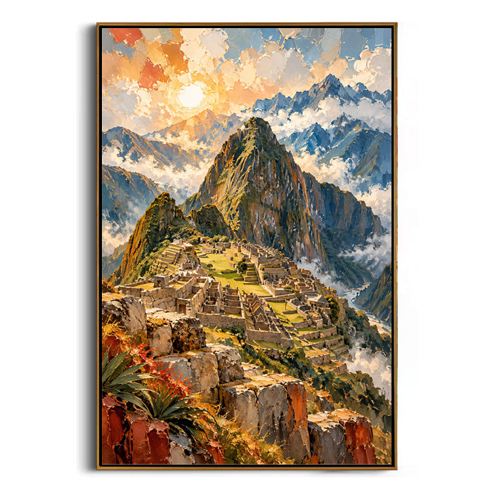machu-picchu-wall-art-painting-majestic-mountain-heritage-frame