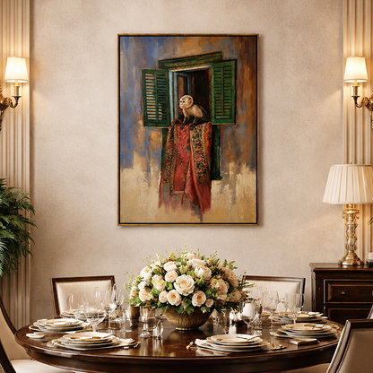 monkey-at-window-canvas-wall-art