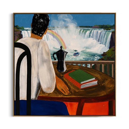 morning-coffee-with-waterfall-view-canvas-wall-art-frame