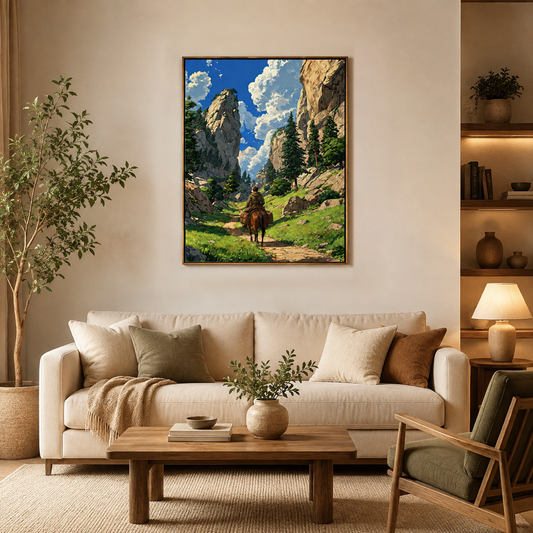 mountain-horse-rider-wall-art