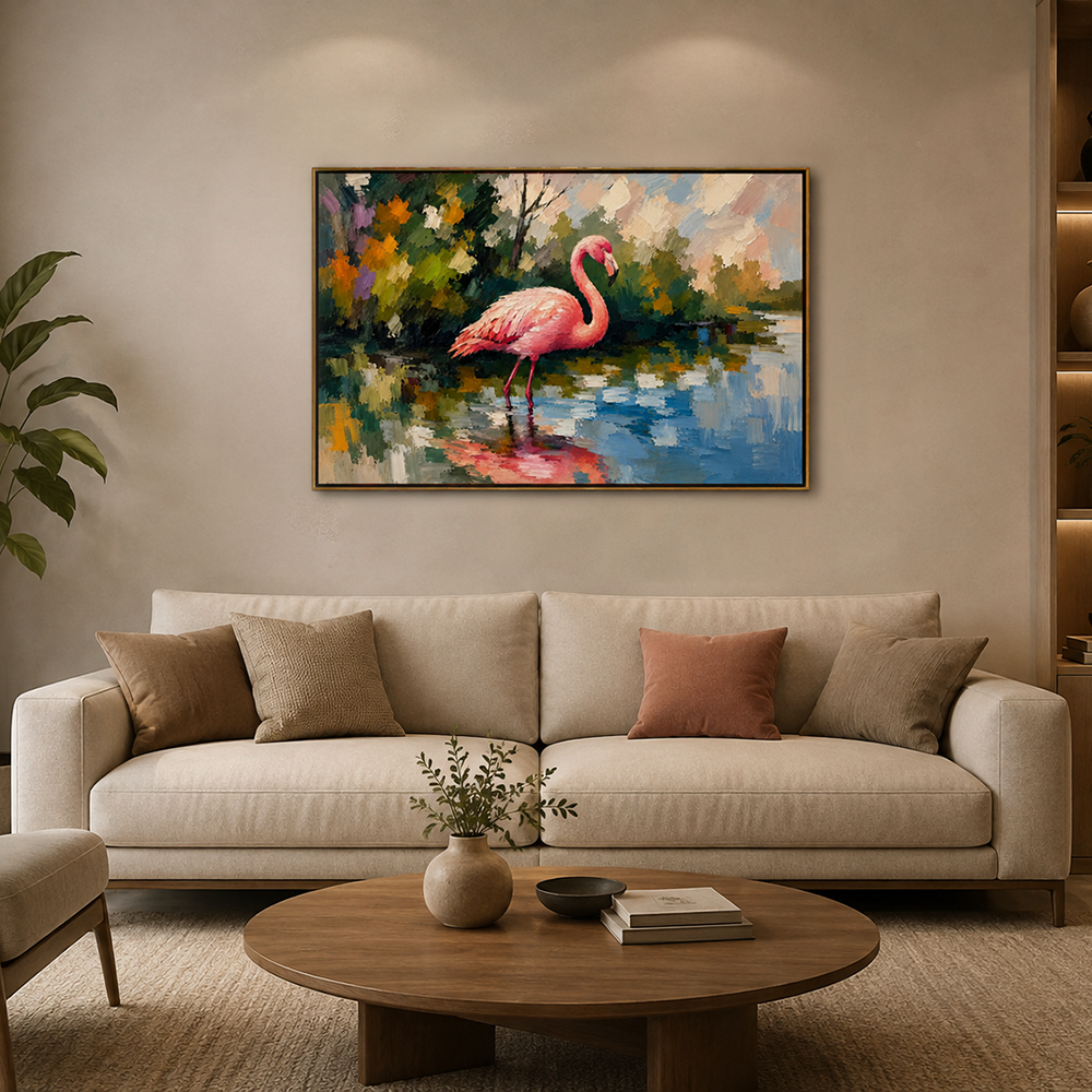 pink-flamingo-canvas-wall-art-painting