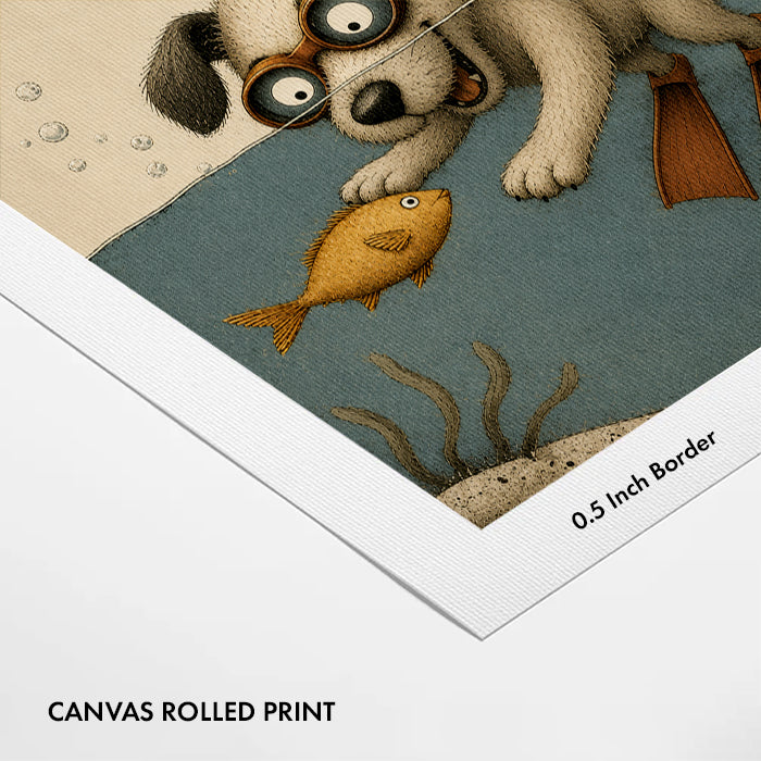 playful-puppy-underwater-canvas-wall-art-print