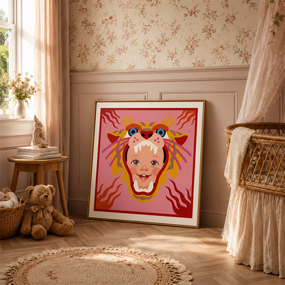 playful-tiger-cub-kids-canvas-wall-art