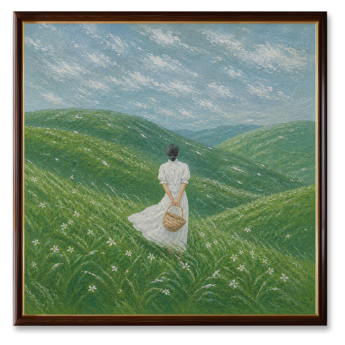 rolling green hills canvas wall art
