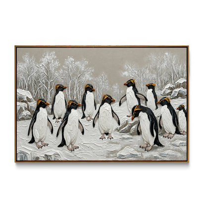 royal-penguin-colony-canvas-wall-art-frame