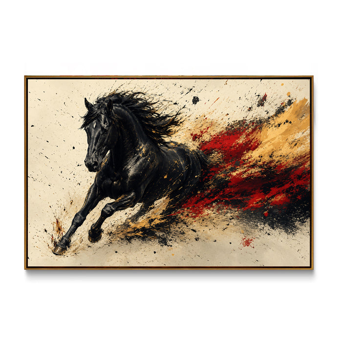 running-black-horse-canvas-wall-art-frame
