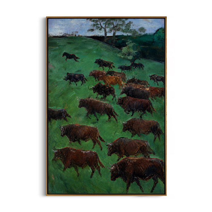 running-buffalo-herd-canvas-wall-art-frame
