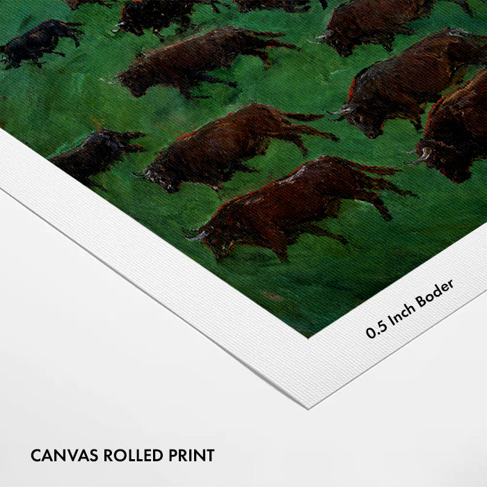 running-buffalo-herd-canvas-wall-art-print