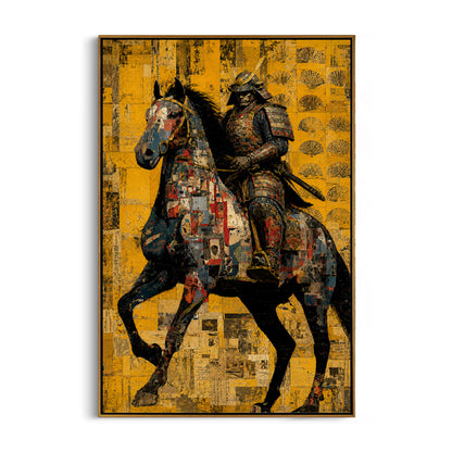 samurai-warrior-on-horse-canvas-wall-art-frame