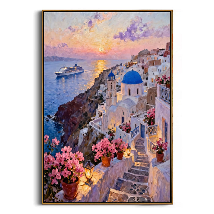 santorini-sunset-canvas-wall-art-greek-island