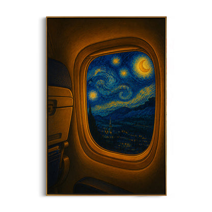 starry-night-airplane-window-canvas-wall-art-frame