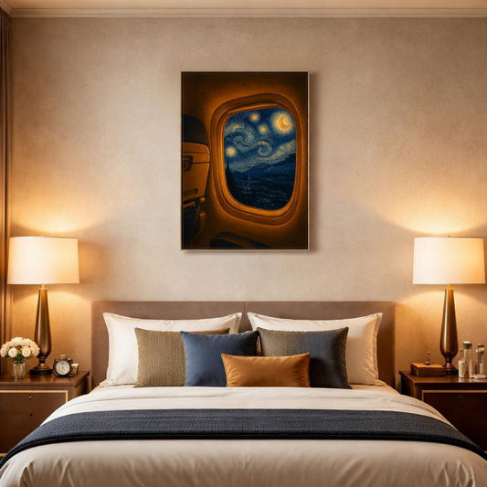 starry-night-airplane-window-canvas-wall-art